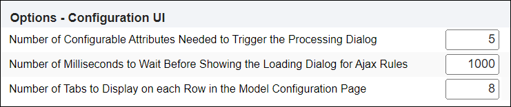 Configuration UI Options