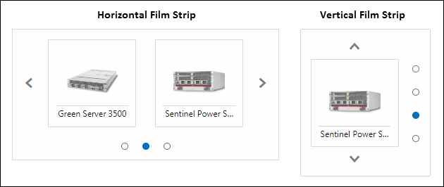 JET Film Strip Image Menu Arrow and Paging Control examples