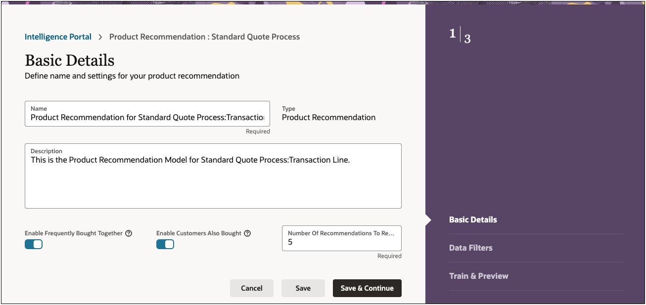 Intelligence Portal - Basic Details
