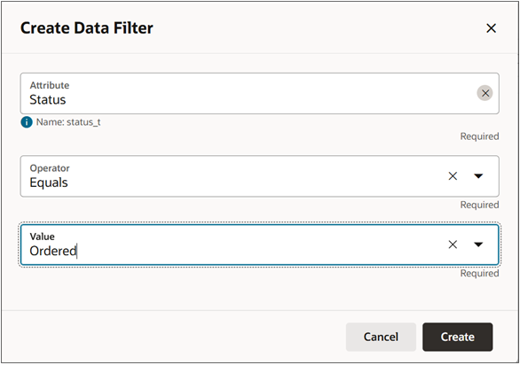 Intelligence Portal - Create Data Filter