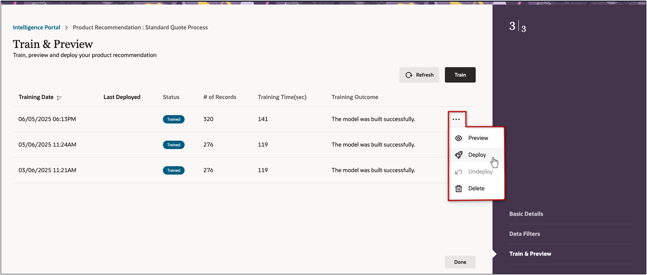 Deploy Intelligence Model