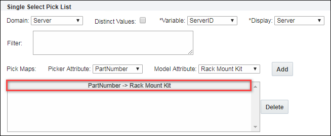 SSPL Attribute define Pick Maps