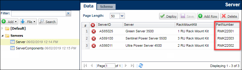 Data Table for Pick maps
