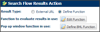  Search Flow Results Action section