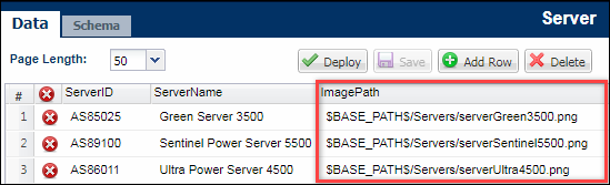 Data Table with paths to File Manager images