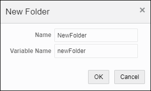 New Folder dialog