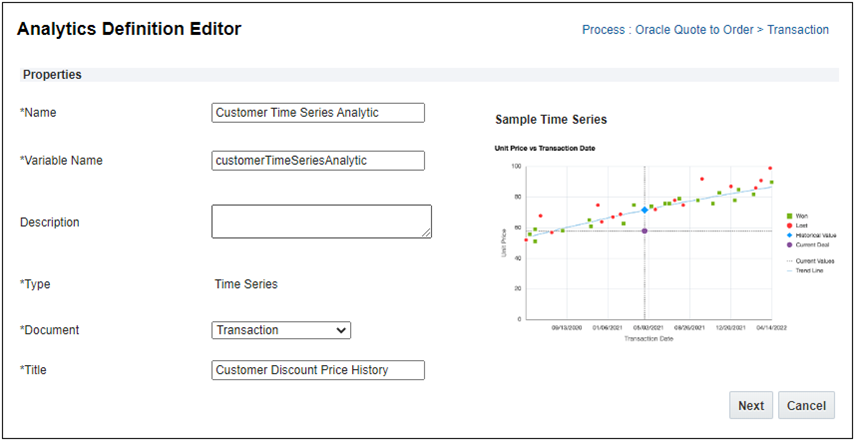 Analytics Definition Editor