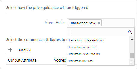 Select Trigger actions