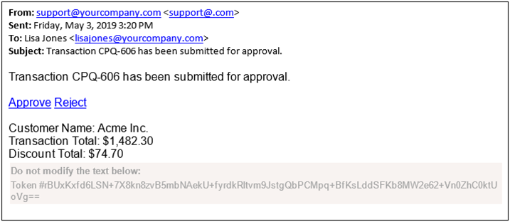 Custom Approval Notification