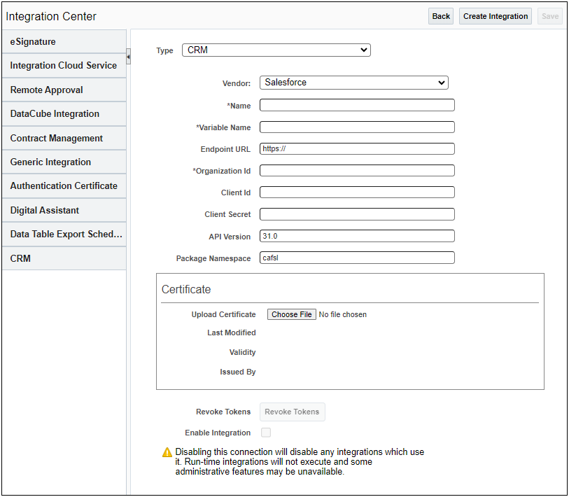 Salesforce CRM Integration 