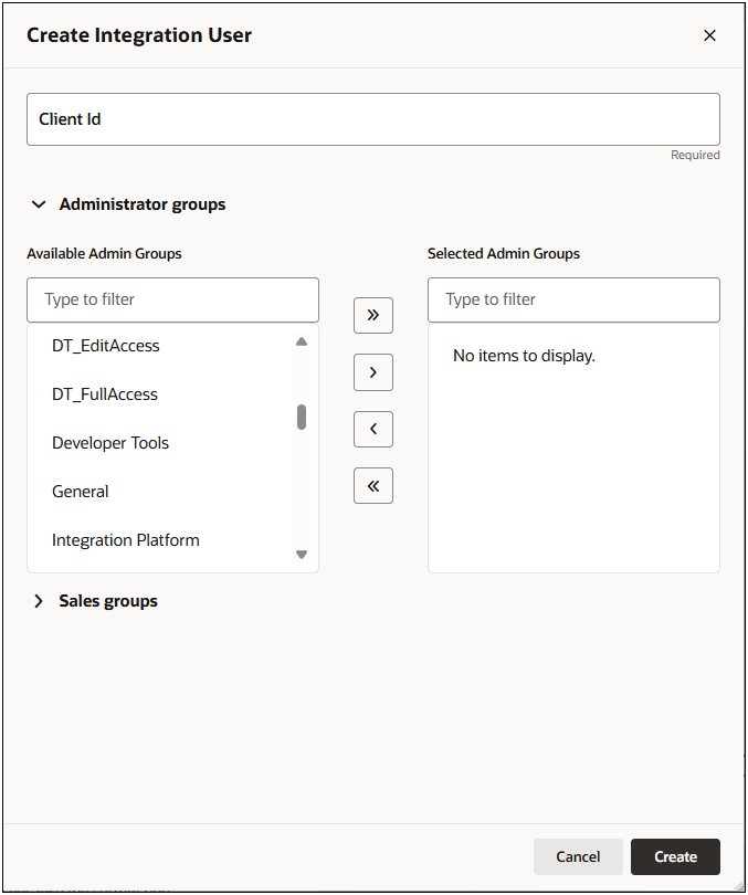 Create Integration User
