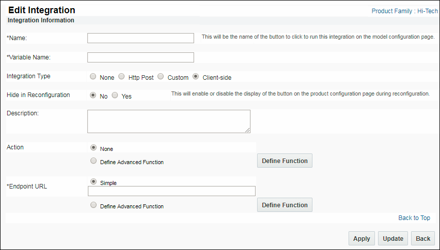 Client-side integration