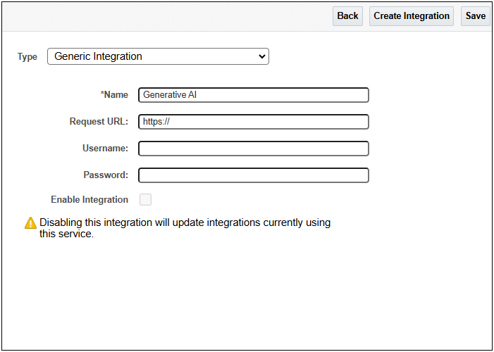Generative AI Generic Integration