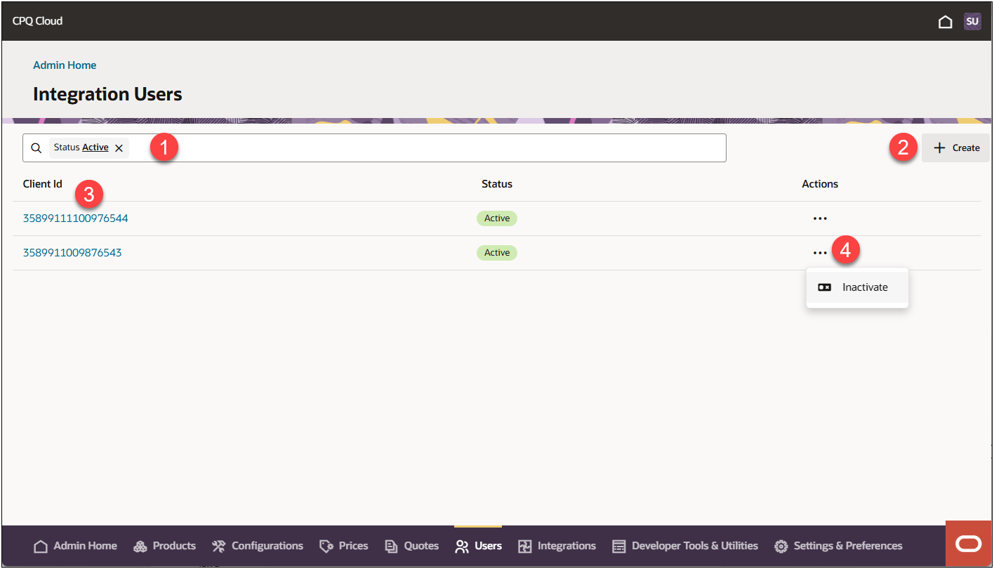 Integration Users