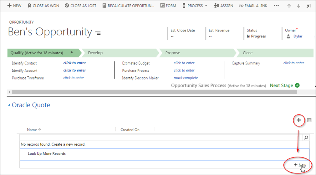 Dynamics 365 Opportunity