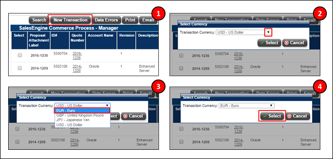 Create Transactions with a currency different from their personal currency preference