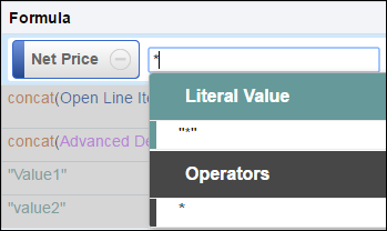 Type the multiplication operator * into the formula bar