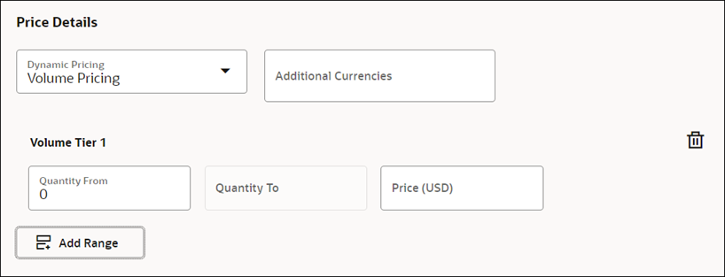 Price Details Volume Pricing