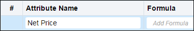 Drag & Drop Net Price into the Add Attribute bar