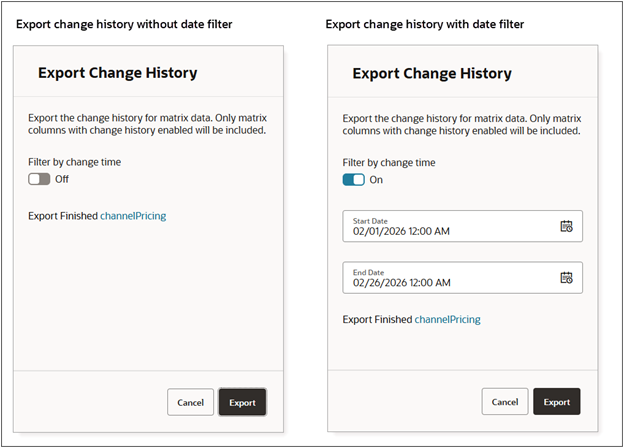 Export History