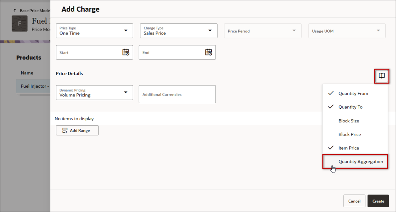 Quantity Aggregation option