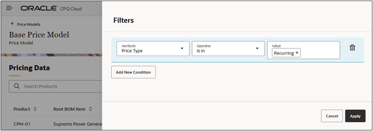 Search Filter Criteria