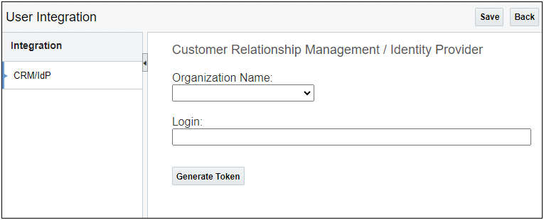 OAuth CRM tab