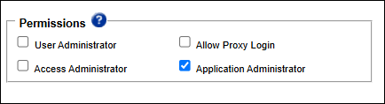Application Administrator Permission
