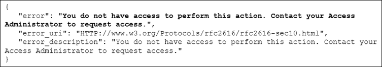 Sample REST API Error