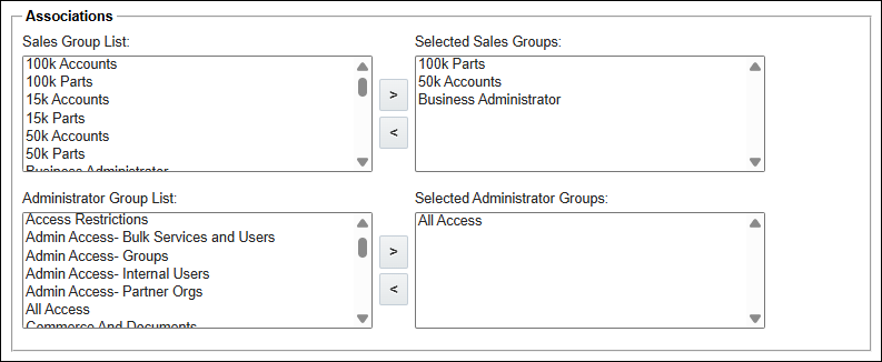 Associations - Group Administration
