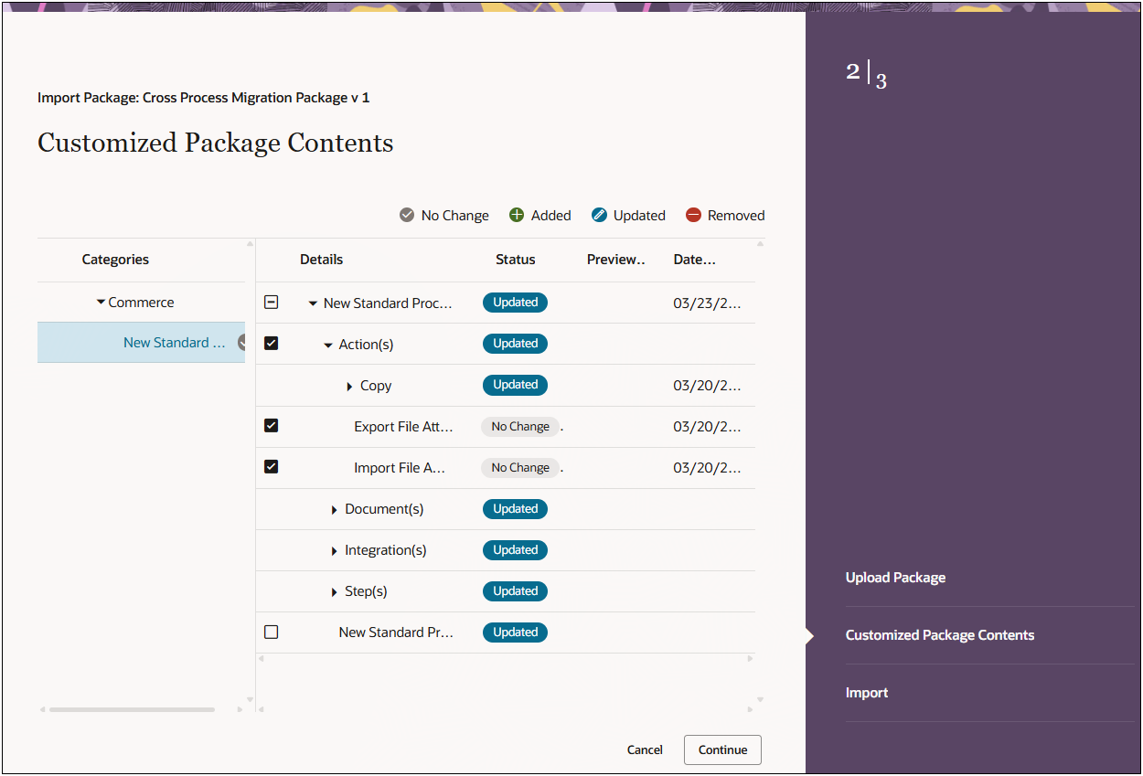 Customize Package Contents