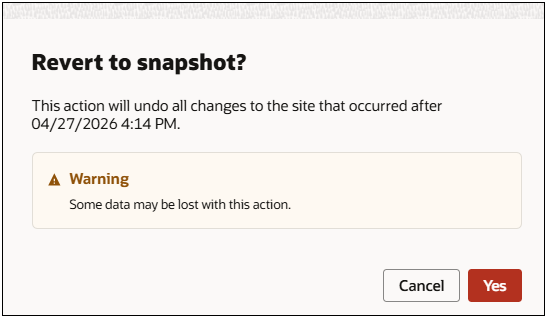 Revert to Snapshot