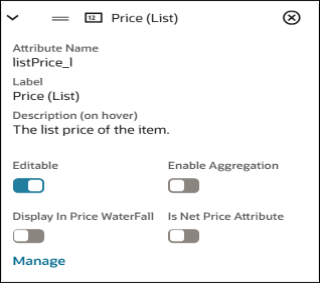 LIG Settings with Price Waterfall