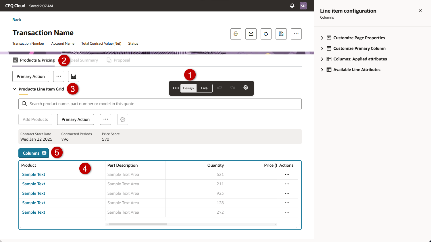 Customize LIG Columns
