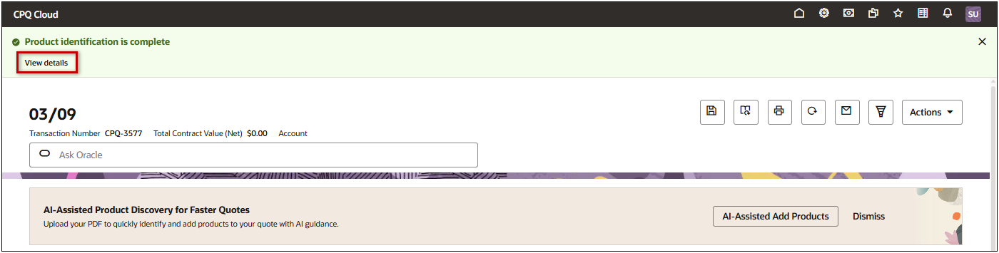 AI Add Products Notification