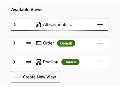 Tabs - Available Views