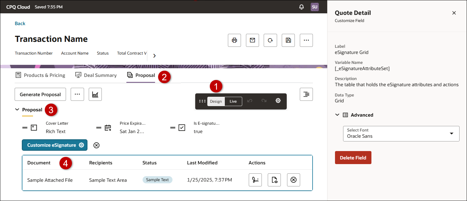 Customize eSignature