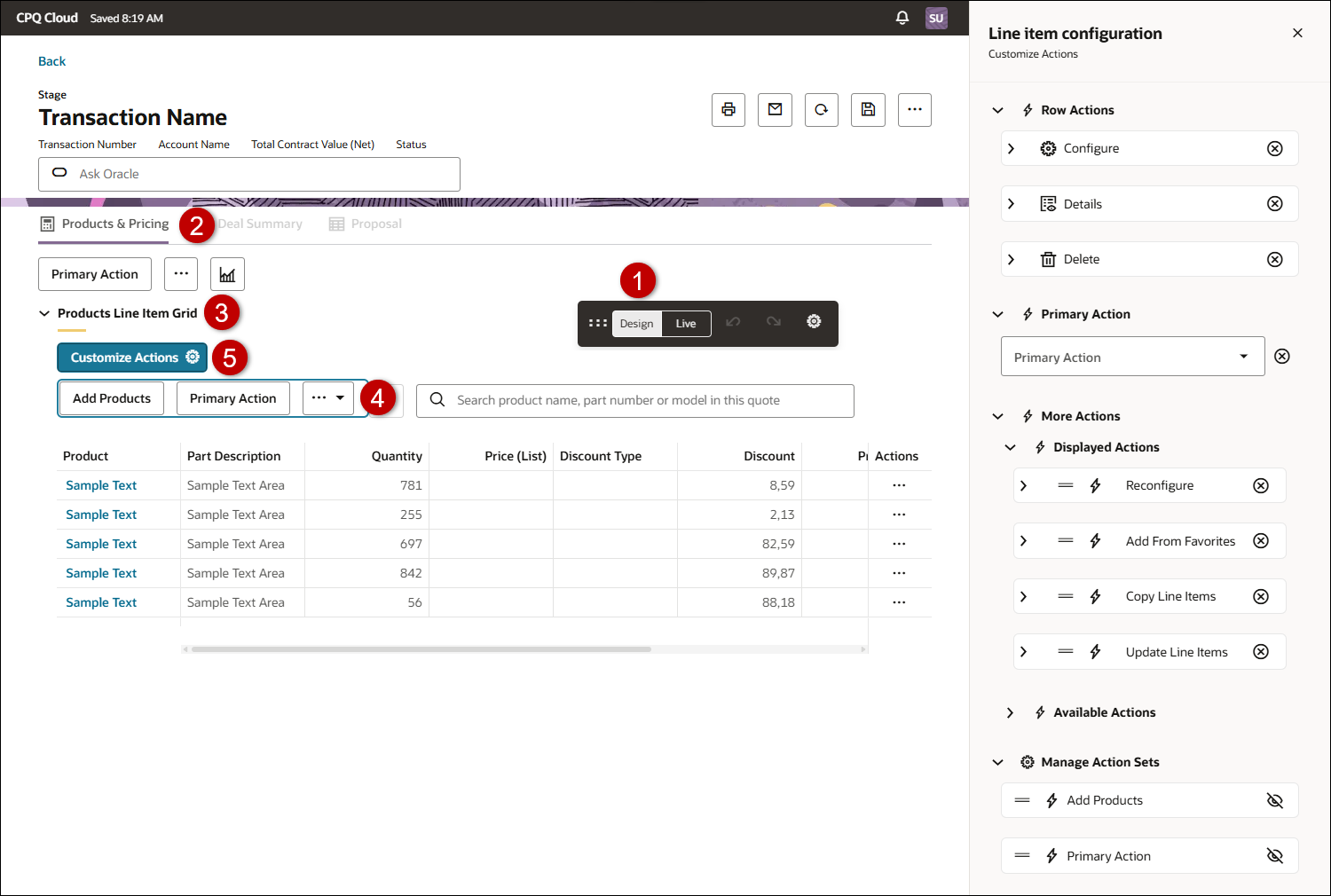 Customize LIG actions