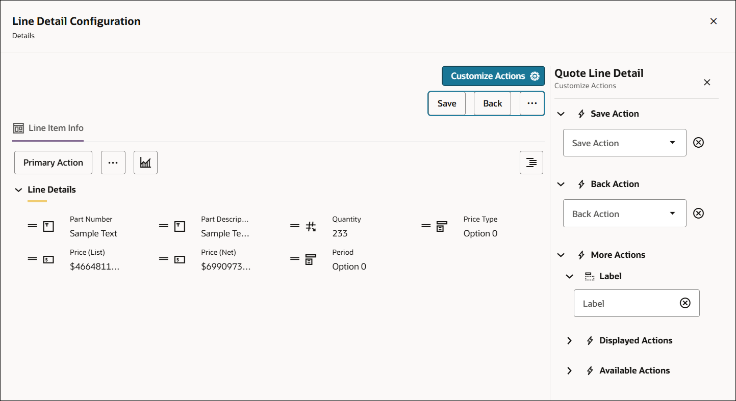 Customize Line Item Attributes