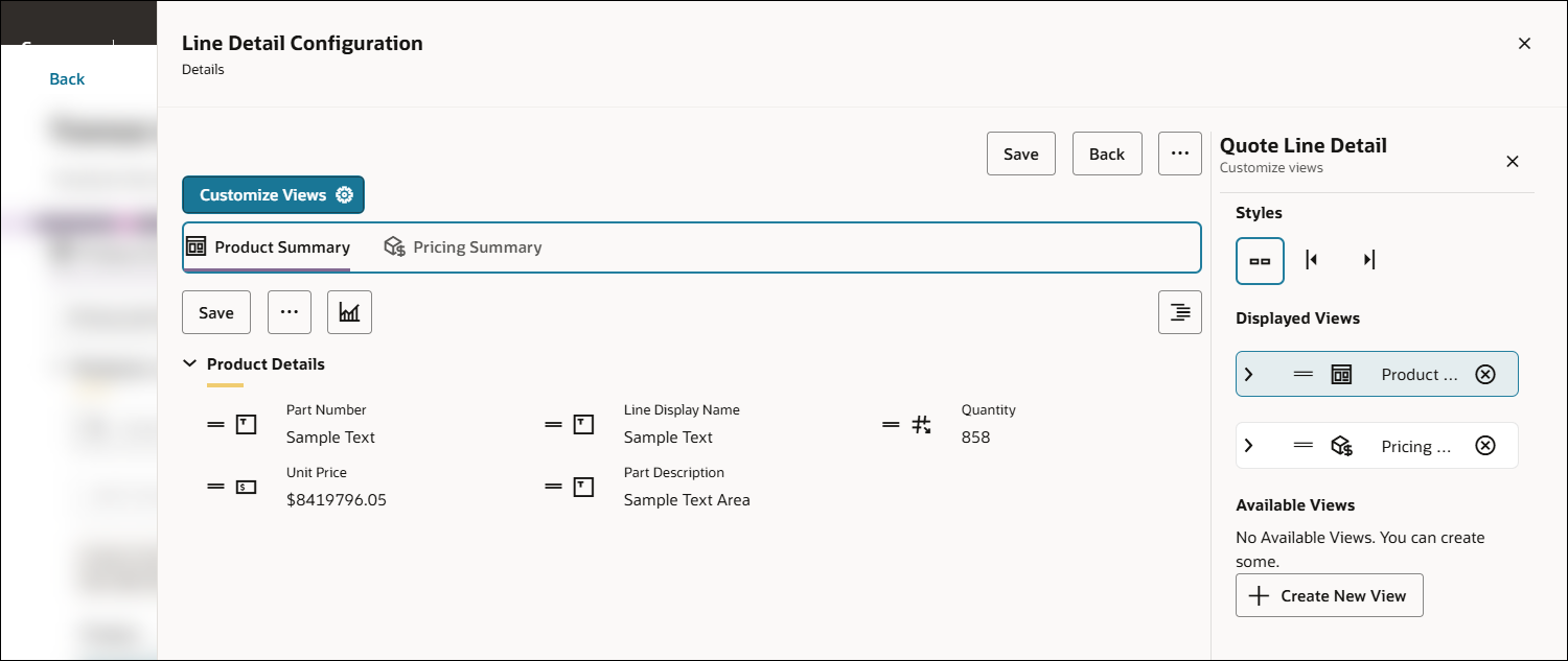 Customize Line Details Views