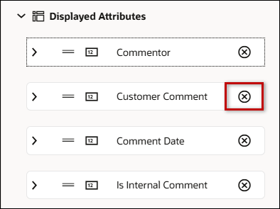 Delete Displayed Attribute