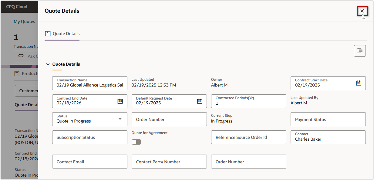 Edit Section in Drawer