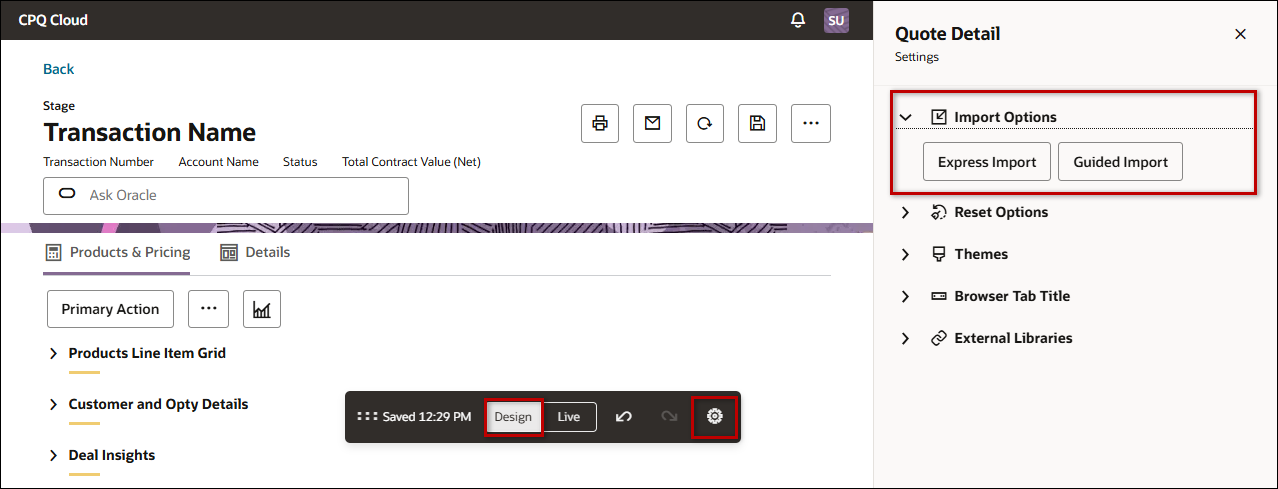 Redwood Import Options