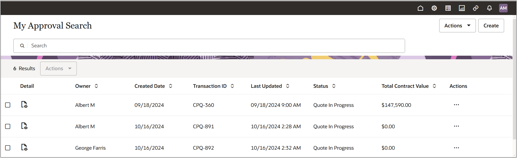 Redwood - My Approvals Search