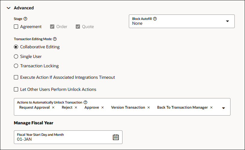 Process - Advanced section