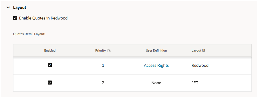 Process layout section