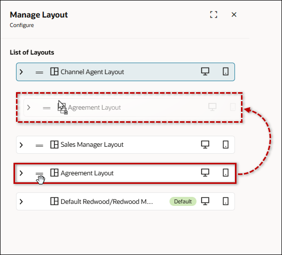 Reorder Layouts