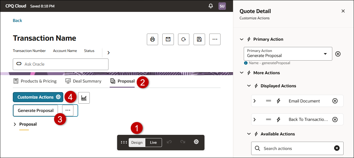 Redwood Section Actions
