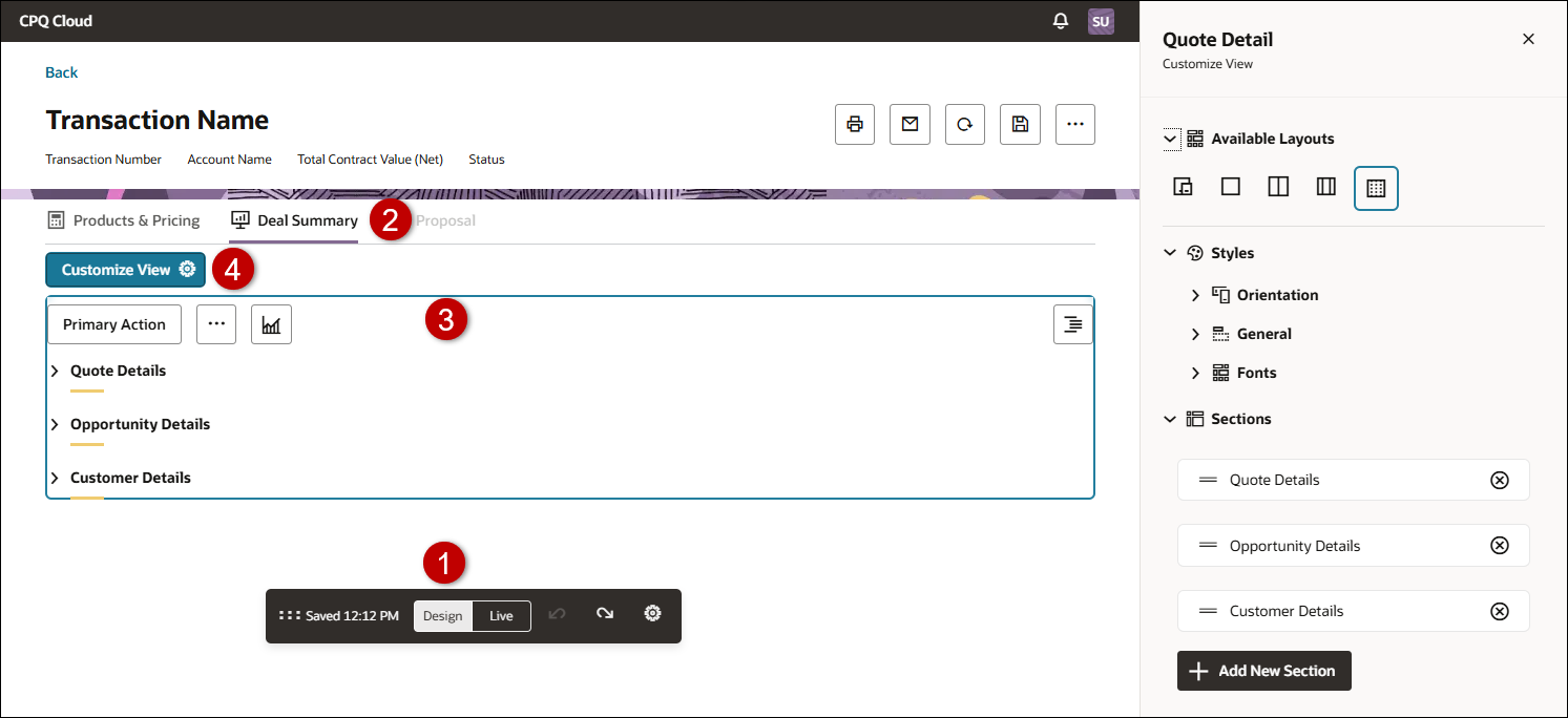 Access Customize View